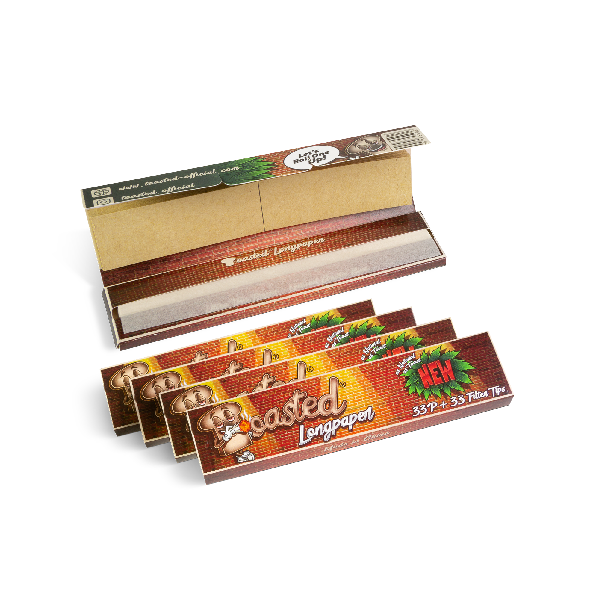 Longpaper King Size Slim + Filter Booklet – Toasted